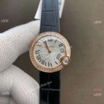 Copy Cartier Ballon Blanc de Sapphire watches 30mm Rose Gold Diamonds